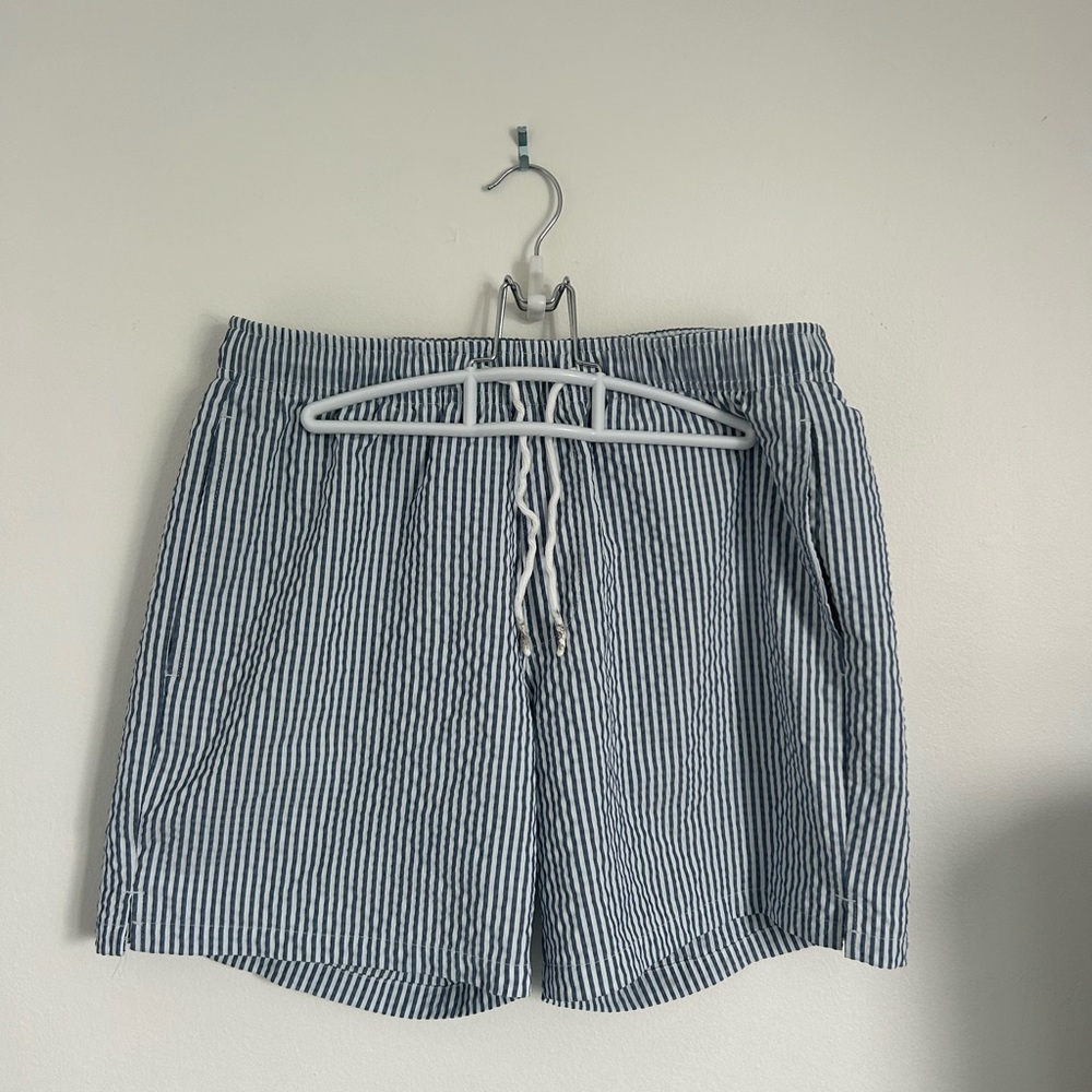 GAP Navy and White Striped Shorts
